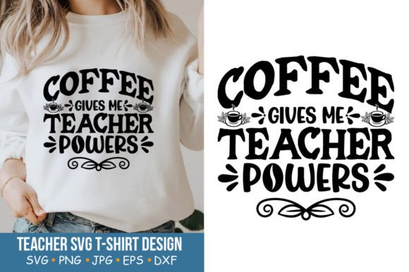 A Designer's Review of Teacher SVG, Coffee Gives Me Powers