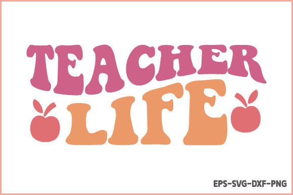 A Review of Teacher Life - Retro Teacher SVG