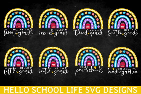Hello Kindergarten SVG Bundle for Embroidery