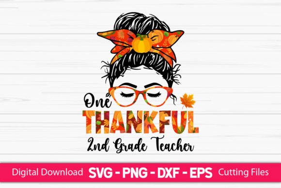One Thankful 2nd Grade Teacher Embroidery Design Review
